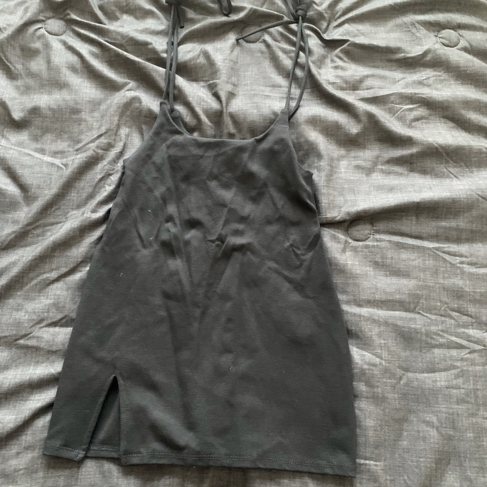 Black mini skirt
